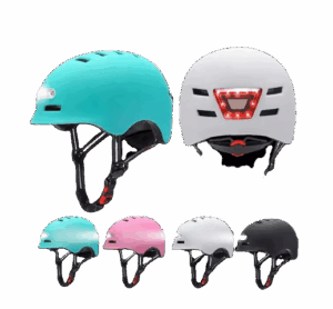 Snjallhjálmur með fram- og afturljósi