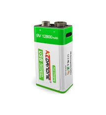 9 V endurhlaðanlegt rafhlaða USB‑C (rectangular)